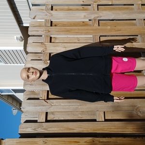 A New Day Fleece Women's Sweatshirt Zip Up Black XL with open side pockets